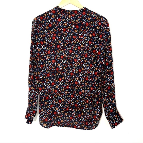 A.L.C. | black Rey Floral silk button down Top - Picture 5 of 8